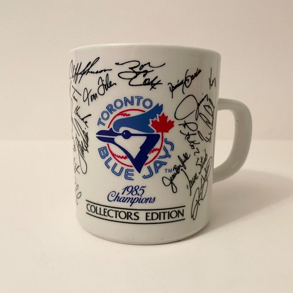 Vtg 1985 Toronto Blue Jays Champions Coffee Mug Autograph Collectors Edition